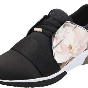 Ted Baker Cepap Womens Black Opal Satin Sneakers-UK 6 / EU 39 / US 8